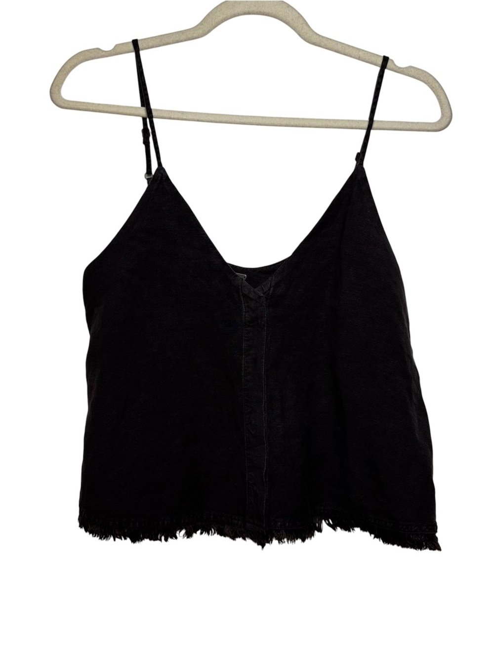 Young Fabulous & Broke Rehan cropped swing linen tank chocolate boho festival - Picture 3 of 10